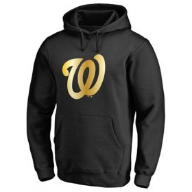 Wholesale Cheap Washington Nationals Gold Collection Pullover Hoodie Black