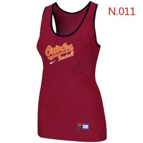 Wholesale Cheap Women\'s Nike Baltimore Orioles Tri-Blend Racerback Stretch Tank Top Red