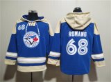 Wholesale Cheap Men's Toronto Blue Jays #68 Jordan Romano Royal Ageless Must-Have Lace-Up Pullover Hoodie