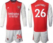 Wholesale Cheap Men 2021-2022 Club Arsenal home red Long Sleeve 26 Soccer Jersey