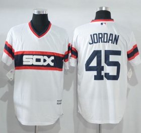 Wholesale Cheap White Sox #45 Michael Jordan White New Cool Base Alternate Home Stitched MLB Jersey