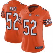 Wholesale Cheap Nike Bears #52 Khalil Mack Orange Women's Stitched NFL Limited Rush 100th Season Jersey