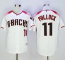 Wholesale Cheap Diamondbacks #11 A. J. Pollock White/Brick New Cool Base Stitched MLB Jersey