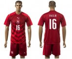 Wholesale Cheap Czech #16 Vaclik Red Home Soccer Country Jersey