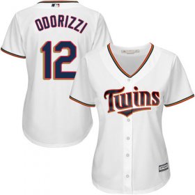 Wholesale Cheap Twins #12 Jake Odorizzi White Home Women\'s Stitched MLB Jersey
