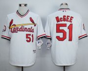 Wholesale Cheap Cardinals #51 Willie McGee White 1982 Turn Back The Clock Stitched MLB Jersey