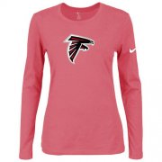Wholesale Cheap Women's Nike Atlanta Falcons Of The City Long Sleeve Tri-Blend NFL T-Shirt Pink