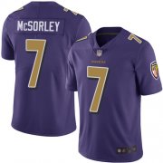 Wholesale Cheap Nike Ravens #7 Trace McSorley Purple Men's Stitched NFL Limited Rush Jersey