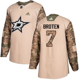Wholesale Cheap Adidas Stars #7 Neal Broten Camo Authentic 2017 Veterans Day Stitched NHL Jersey
