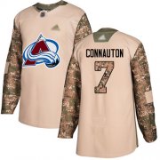 Wholesale Cheap Adidas Avalanche #7 Kevin Connauton Camo Authentic 2017 Veterans Day Stitched NHL Jersey