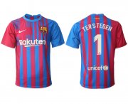 Wholesale Cheap Men 2021-2022 Club Barcelona home aaa version red 1 Nike Soccer Jerseys