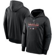 Wholesale Cheap Men's Baltimore Orioles Nike Black Authentic Collection Therma Performance Pullover Hoodie