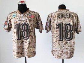 Wholesale Cheap Nike Bengals #18 A.J. Green Camo Men\'s Stitched NFL New Elite USMC Jersey