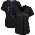 Wholesale Cheap Marlins #54 Wei-Yin Chen Black Alternate Women's Stitched MLB Jersey