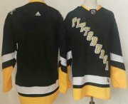 Wholesale Cheap Men's Pittsburgh Penguins Blank Black Alternate Authentic Jersey
