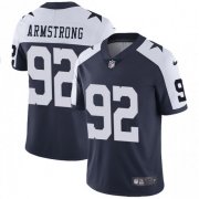 Wholesale Cheap Nike Cowboys #92 Dorance Armstrong Navy Blue Thanksgiving Men's Stitched NFL Vapor Untouchable Limited Throwback Jersey