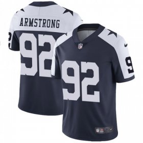 Wholesale Cheap Nike Cowboys #92 Dorance Armstrong Navy Blue Thanksgiving Men\'s Stitched NFL Vapor Untouchable Limited Throwback Jersey