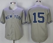 Wholesale Cheap Mitchell And Ness 1978 Yankees #15 Thurman Munson Grey Throwback Stitched MLB Jersey