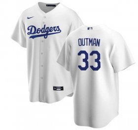 Cheap Men\'s Los Angeles Dodgers #33 James Outman White Cool Base Stitched Baseball Jersey