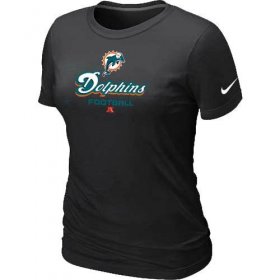 Wholesale Cheap Women\'s Nike Miami Dolphins Critical Victory NFL T-Shirt Black