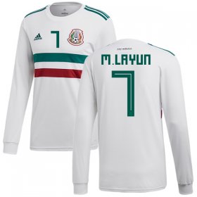 Wholesale Cheap Mexico #7 M.Layun Away Long Sleeves Soccer Country Jersey