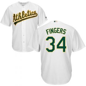 Wholesale Cheap Athletics #34 Rollie Fingers White Cool Base Stitched Youth MLB Jersey