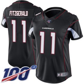 Wholesale Cheap Nike Cardinals #11 Larry Fitzgerald Black Alternate Women\'s Stitched NFL 100th Season Vapor Limited Jersey