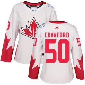 Wholesale Cheap Team Canada #50 Corey Crawford White 2016 World Cup Women\'s Stitched NHL Jersey