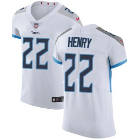 Wholesale Cheap Nike Titans #22 Derrick Henry White Men\'s Stitched NFL Vapor Untouchable Elite Jersey