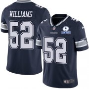 Wholesale Cheap Nike Cowboys #52 Connor Williams Navy Blue Team Color Men's Stitched With Established In 1960 Patch NFL Vapor Untouchable Limited Jersey