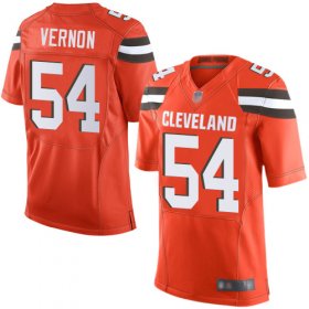 Wholesale Cheap Nike Browns #54 Olivier Vernon Orange Alternate Men\'s Stitched NFL New Elite Jersey