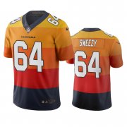 Wholesale Cheap Arizona Cardinals #64 J.R. Sweezy Sunset Orange Vapor Limited City Edition NFL Jersey