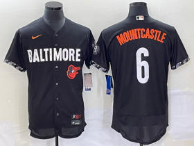 Wholesale Cheap Men\'s Baltimore Orioles #6 Ryan Mountcastle Black 2023 City Connect Flex Base Stitched Jersey