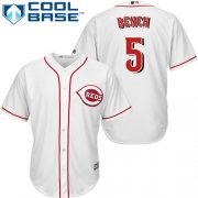 Wholesale Cheap Reds #5 Johnny Bench White Cool Base Stitched Youth MLB Jersey