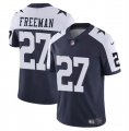 Cheap Youth Dallas Cowboys #27 Royce Freeman Navy White Thnaksgiving Vapor Untouchable Limited Stitched Football Jersey