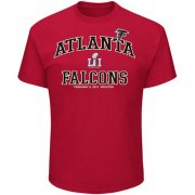 Wholesale Cheap Men's Atlanta Falcons Majestic Red Super Bowl LI Bound Heart & Soul Going to the Super Bowl T-Shirt