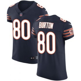 Wholesale Cheap Nike Bears #80 Trey Burton Navy Blue Team Color Men\'s Stitched NFL Vapor Untouchable Elite Jersey