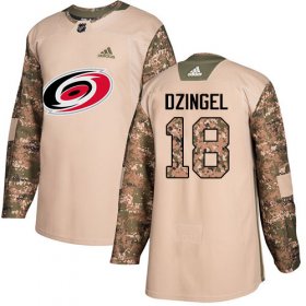 Wholesale Cheap Adidas Hurricanes #18 Ryan Dzingel Camo Authentic 2017 Veterans Day Stitched Youth NHL Jersey