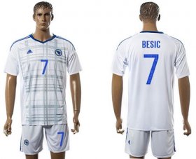 Wholesale Cheap Bosnia Herzegovina #7 Besic Away Soccer Country Jersey