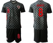 Wholesale Cheap Men 2021 European Cup Croatia black away 8 Soccer Jerseys