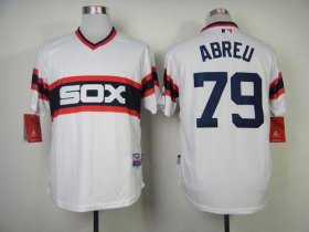 Wholesale Cheap White Sox #79 Jose Abreu White Alternate Home Cool Base Stitched MLB Jersey