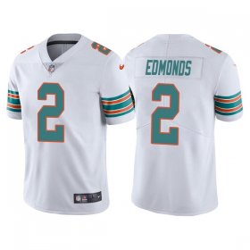 Wholesale Cheap Men\'s Miami Dolphins #2 Chase Edmonds White Color Rush Limited Stitched Football Jersey