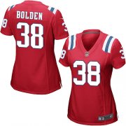 Wholesale Cheap Nike Patriots #38 Brandon Bolden Red Alternate Women's Stitched NFL Elite Jersey