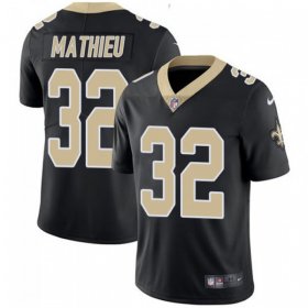 Wholesale Cheap Men\'s New Orleans Saints #32 Tyrann Mathieu Black Vapor Limited Stitched Jersey
