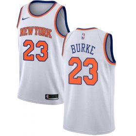 Wholesale Cheap Nike New York Knicks #23 Trey Burke White NBA Swingman Association Edition Jersey