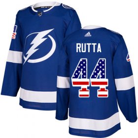Cheap Adidas Lightning #44 Jan Rutta Blue Home Authentic USA Flag Stitched NHL Jersey