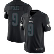 Wholesale Cheap Nike Eagles #9 Nick Foles Black Men's Stitched NFL Limited Rush Impact Jersey