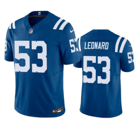 Wholesale Cheap Men\'s Indianapolis Colts #53 Shaquille Leonard Blue 2023 F.U.S.E Vapor Untouchable Stitched Football Jersey