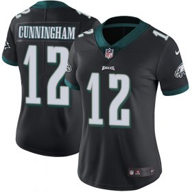 Wholesale Cheap Nike Eagles #12 Randall Cunningham Black Alternate Women\'s Stitched NFL Vapor Untouchable Limited Jersey