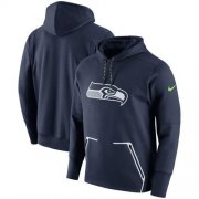 Wholesale Cheap Men's Seattle Seahawks Nike College Navy Champ Drive Vapor Speed Pullover Hoodie
